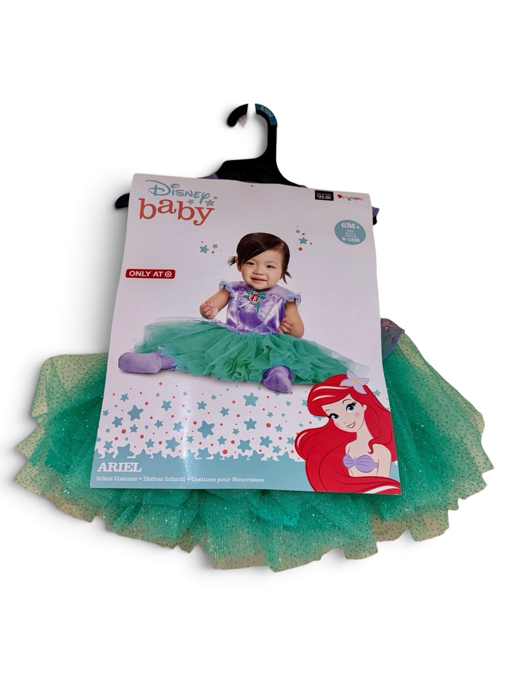 NWT Disney Baby Ariel Little Mermaid Infant Tutu Costume Dress 6-12 Months